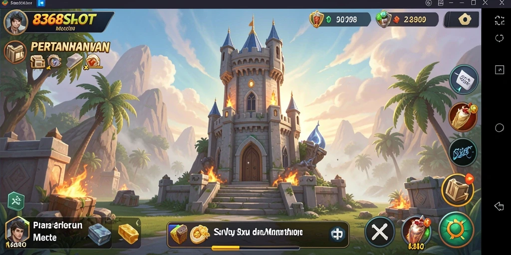 Tampilan gameplay mendebarkan dari 8368SLOT Tower Defense.