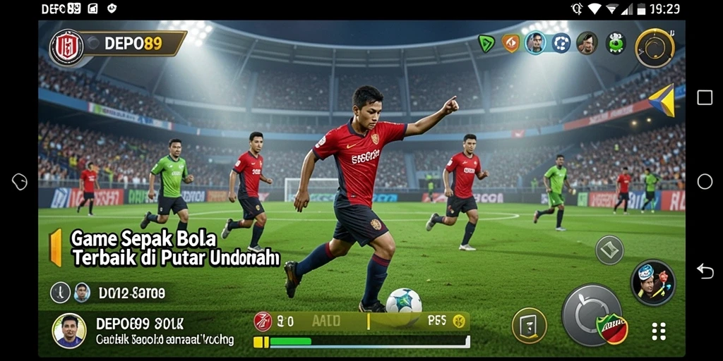 Tampilan gameplay sepak bola yang mendebarkan di DEPO89.