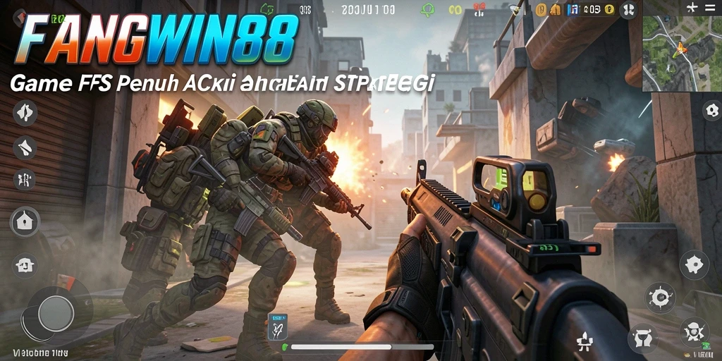 Tangkapan layar menampilkan aksi intens dalam gameplay FANGWIN88.
