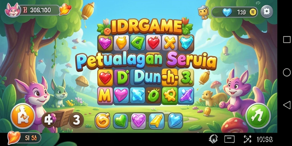 Tampilan gameplay seru di IDRGAME dengan berbagai item yang saling terhubung.