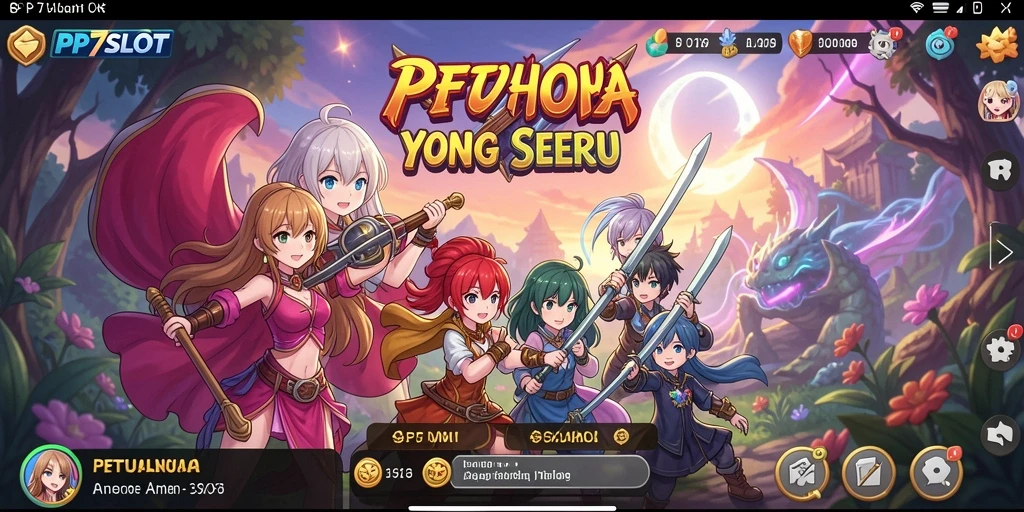 Tampilan gameplay PP7SLOT yang penuh warna dan menarik.