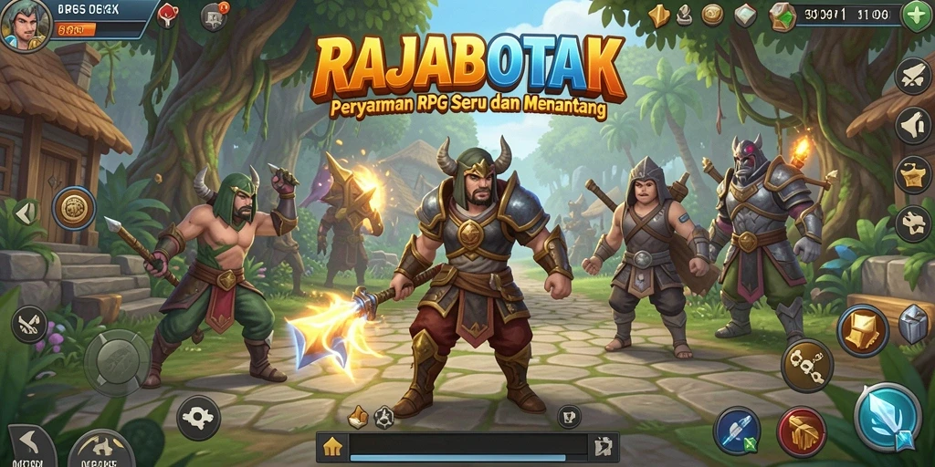 Screenshot RAJABOTAK menampilkan aksi seru dalam game RPG.