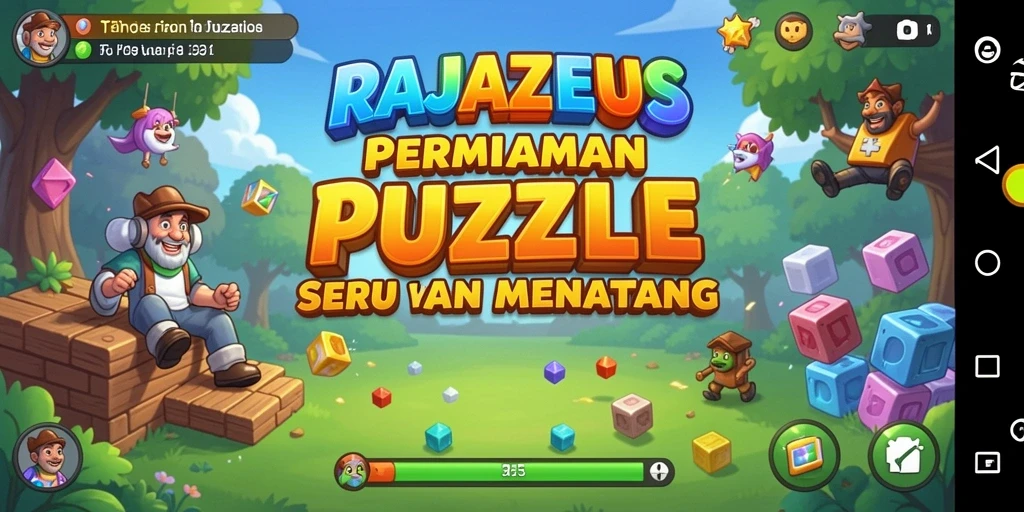 Tangkapan layar RAJAZEUS dengan gameplay penuh aksi Puzzle.