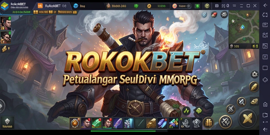 Tangkapan layar menampilkan aksi seru dalam game MMORPG ROKOKBET.