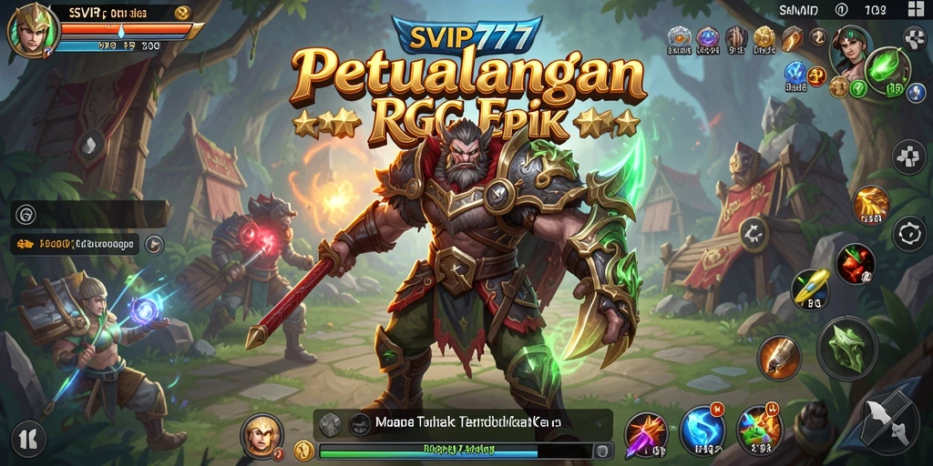 Screenshot gameplay SVIP777 dengan aksi pertempuran RPG yang seru.